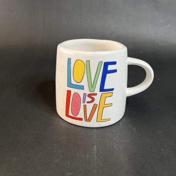 Queer Eye Love Is Love Mug – White Ceramic Cup with Rainbow Text, Pride Gift - Picture 3 of 6